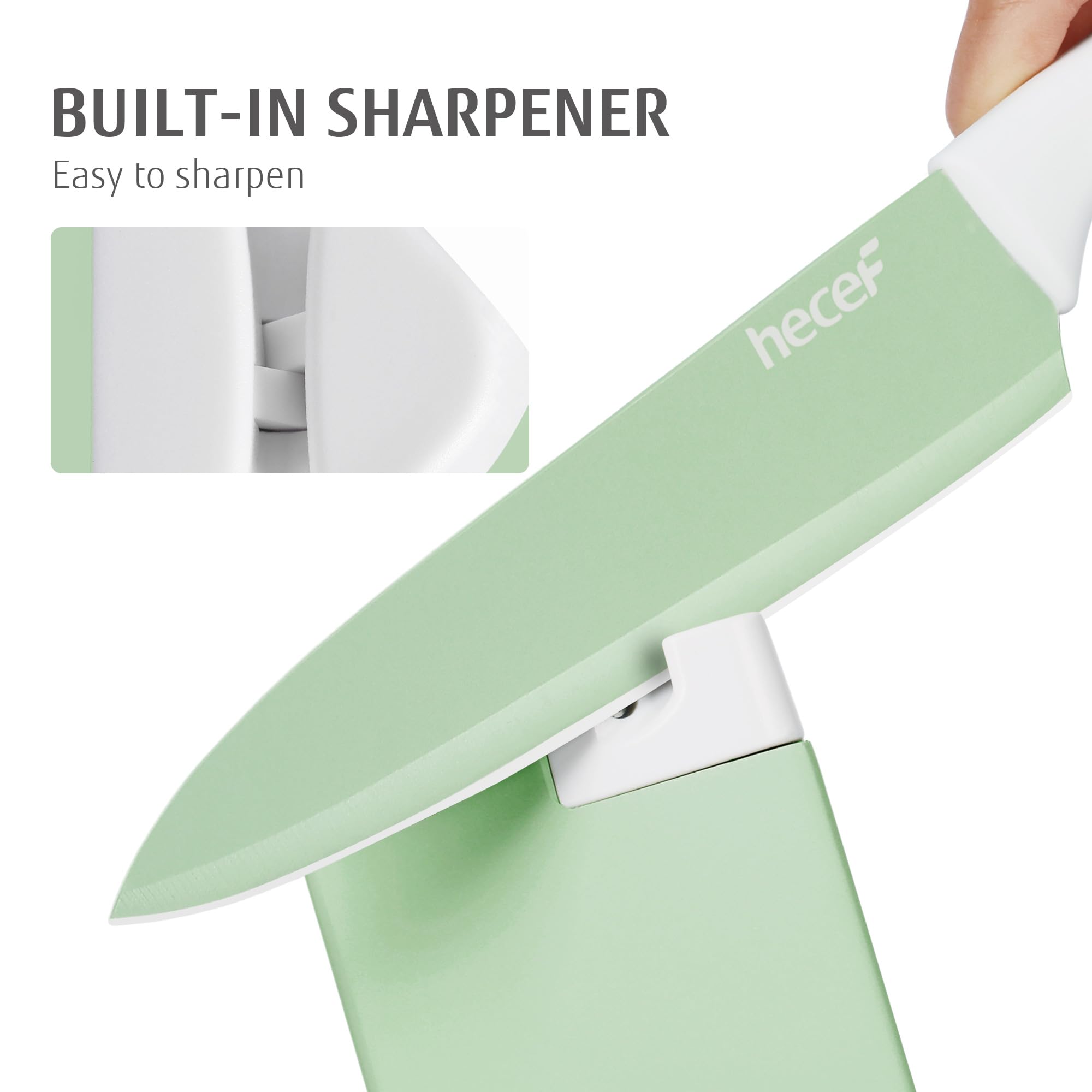 Hecef ergonomic non-slip PP+TPR handle for comfortable, fatigue-free prep