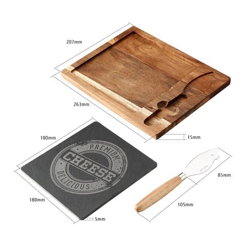 hecef mouse-shape cheese knife with ergonomic acacia handle.