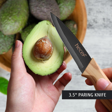 hecef Vintage Knife Handle soft-touch PP with olive wood grain look