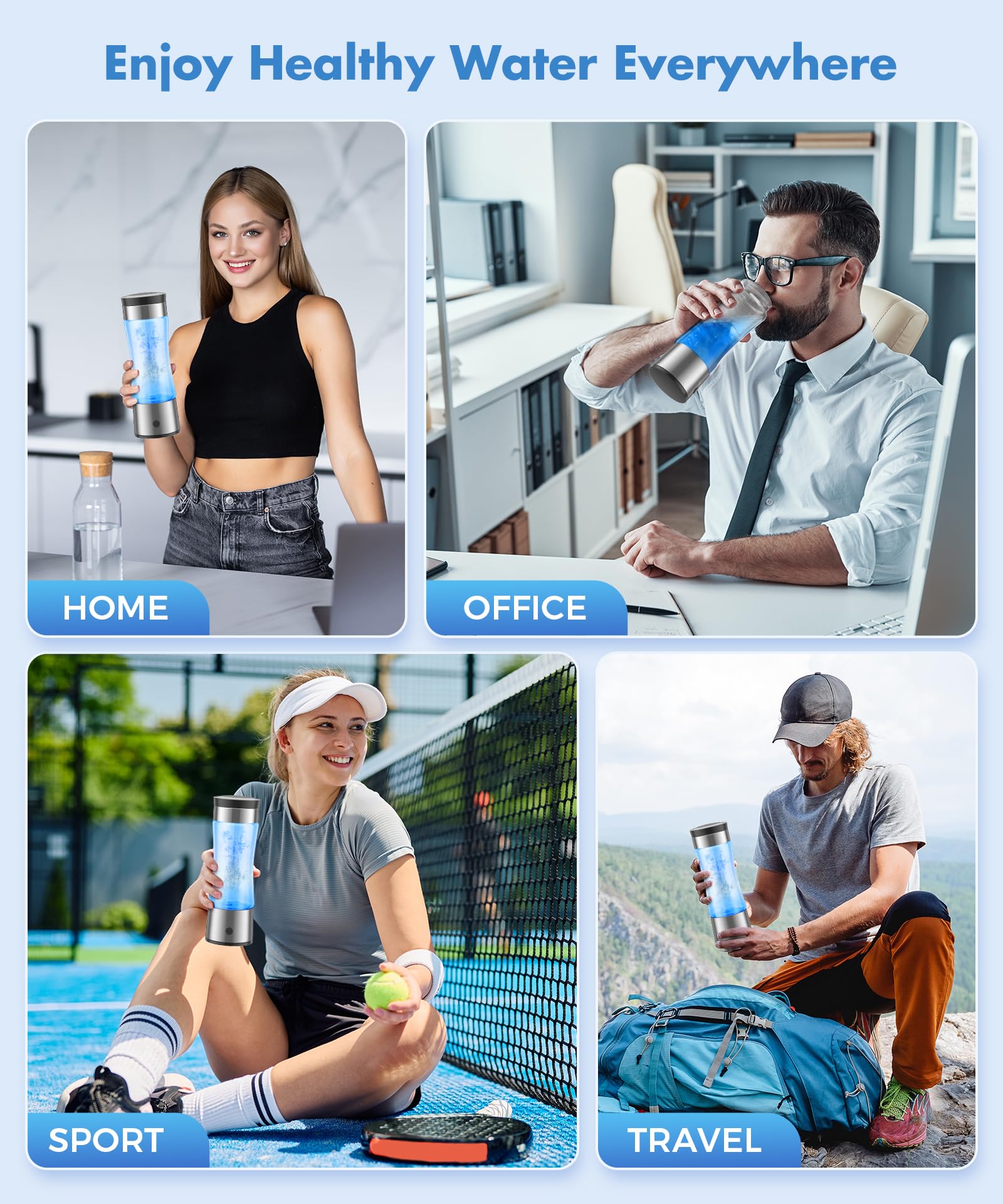 Hecwet bottle during workout highlighting on-the-go hydration