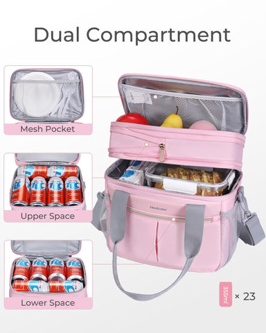 Hedcaw lunch box expanded capacity showing space for drinks and foods