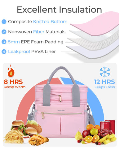 Hedcaw lunch box insulated lining plus foam keeps meals warm or fresh