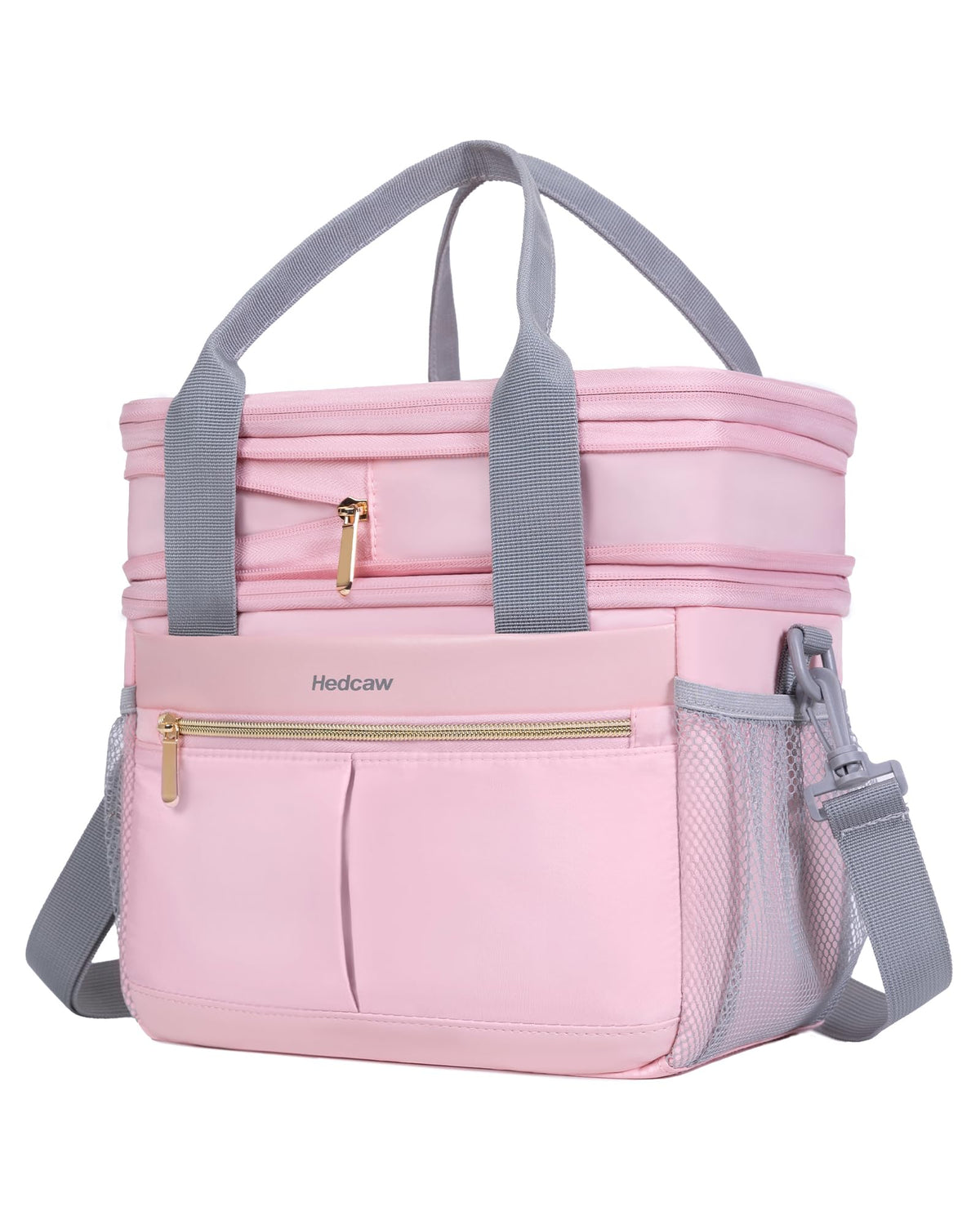 Hedcaw lunch box for women in pink exterior, ideal for daily meals on the go