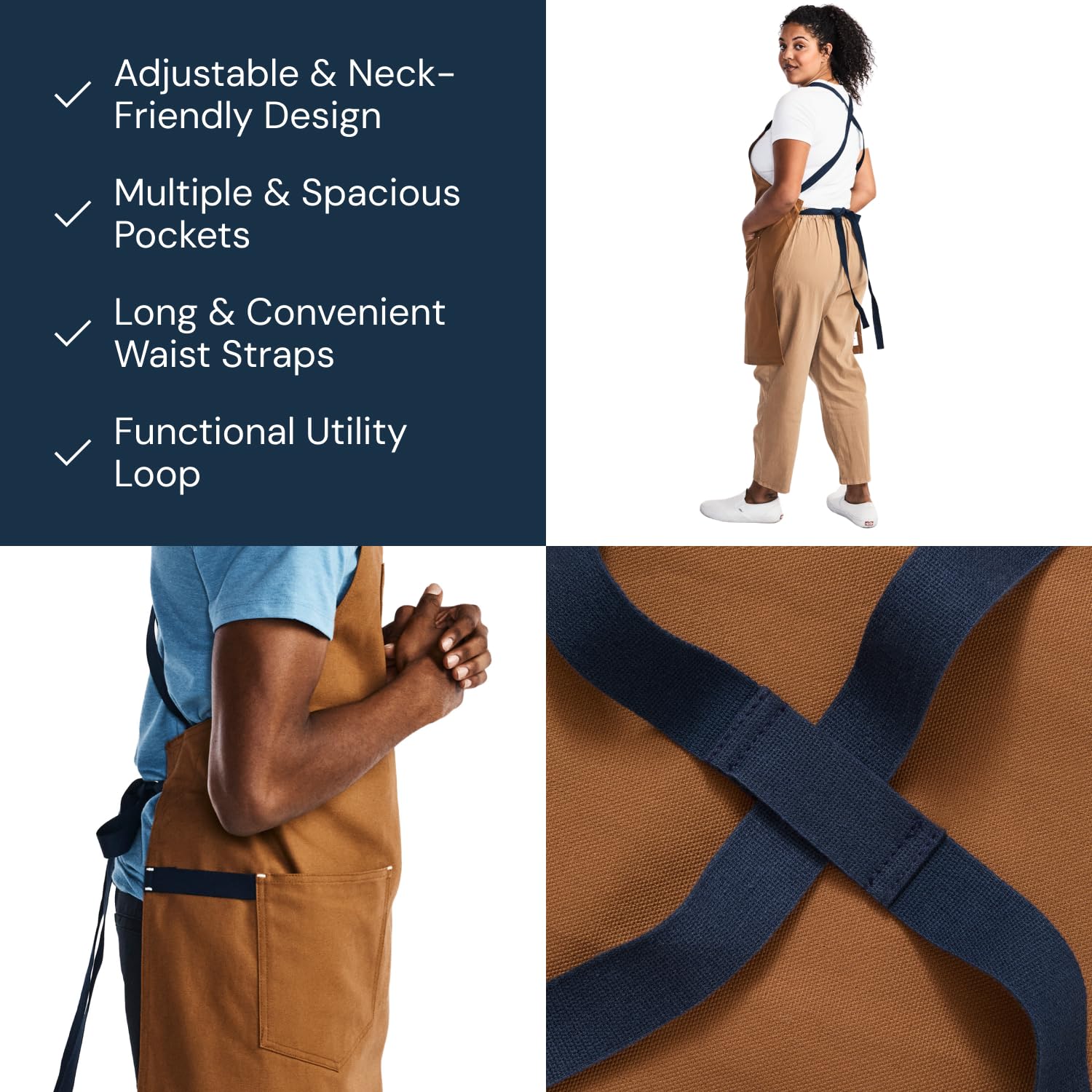 hedley bennett 8oz cotton canvas apron denver brown full front coverage