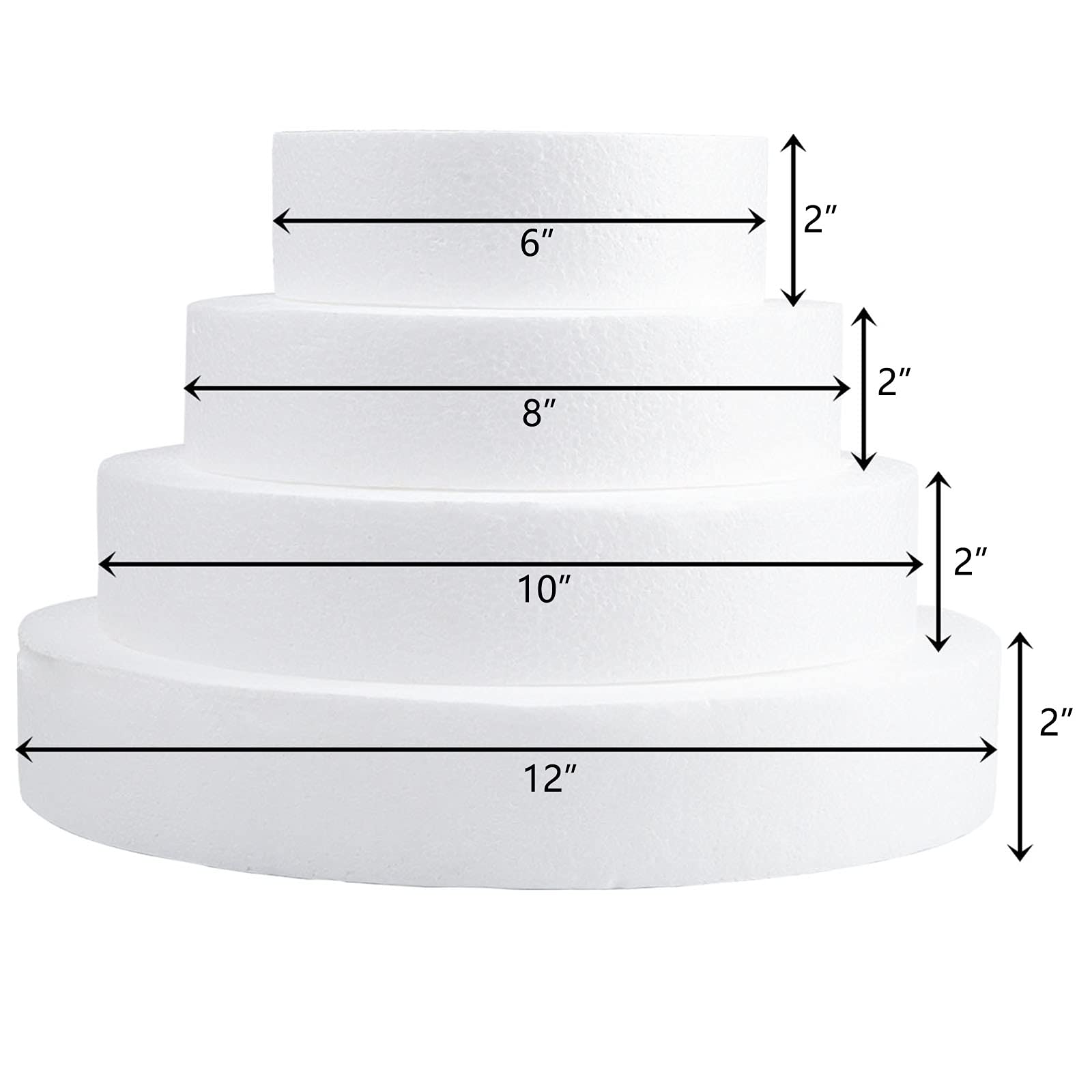 Hedume 10-inch round cake dummy top view ready for icing or painting