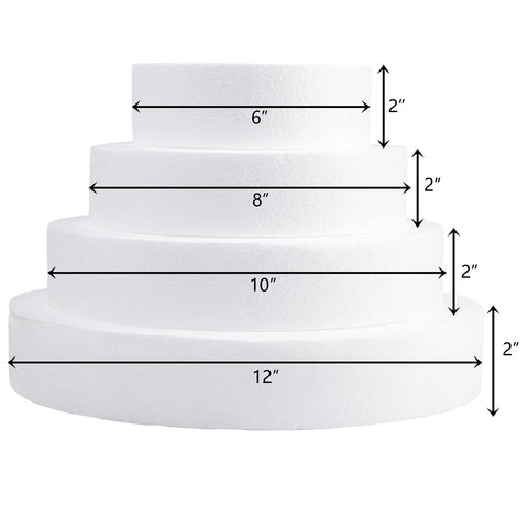 Hedume 10-inch round cake dummy top view ready for icing or painting