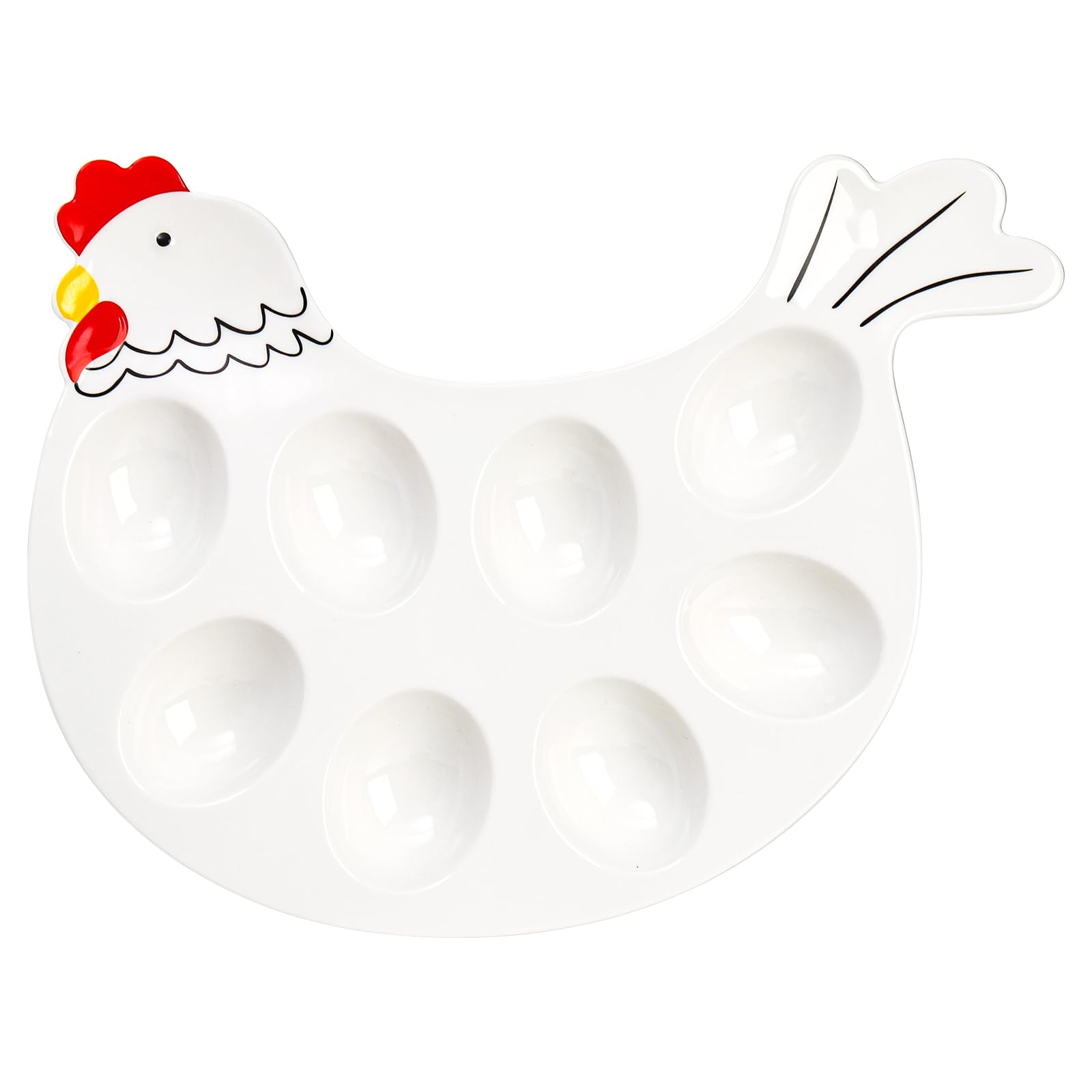 Hedume ceramic-hen-egg-tray ideal for family gatherings and display.