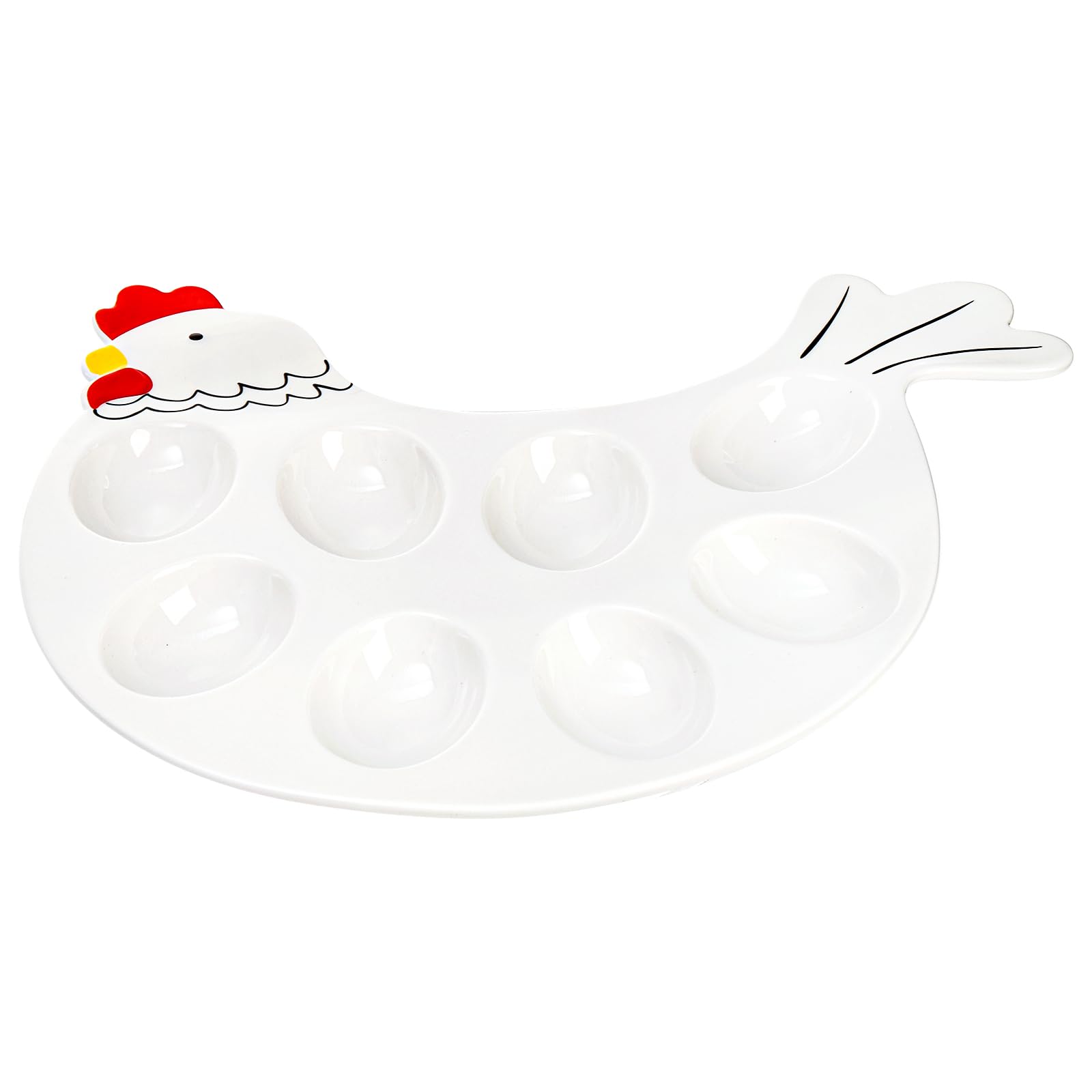 Hedume easter-egg-dish-display keeps eggs neatly presented.