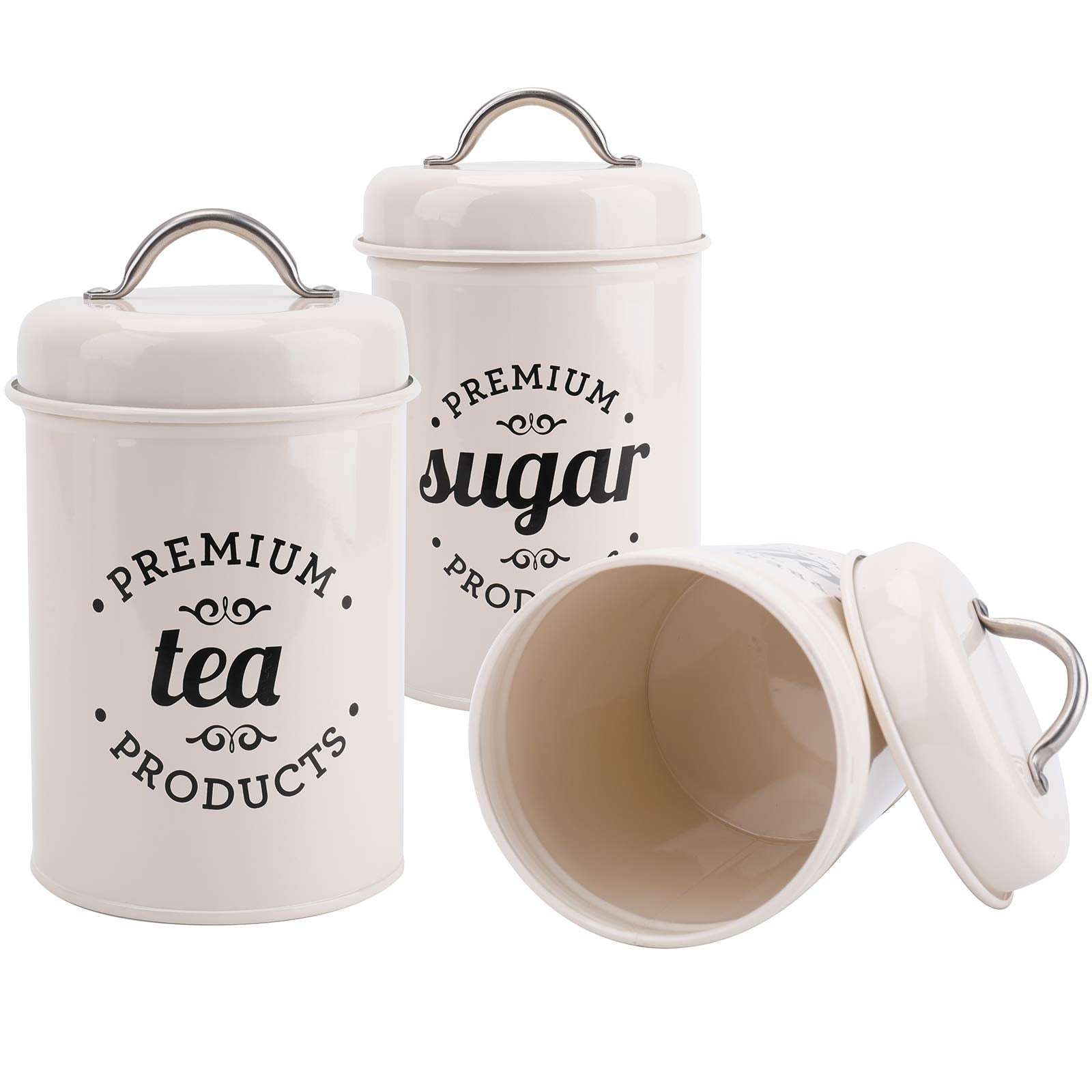 Hedume tea canister with airtight lid preserves aroma and flavor.