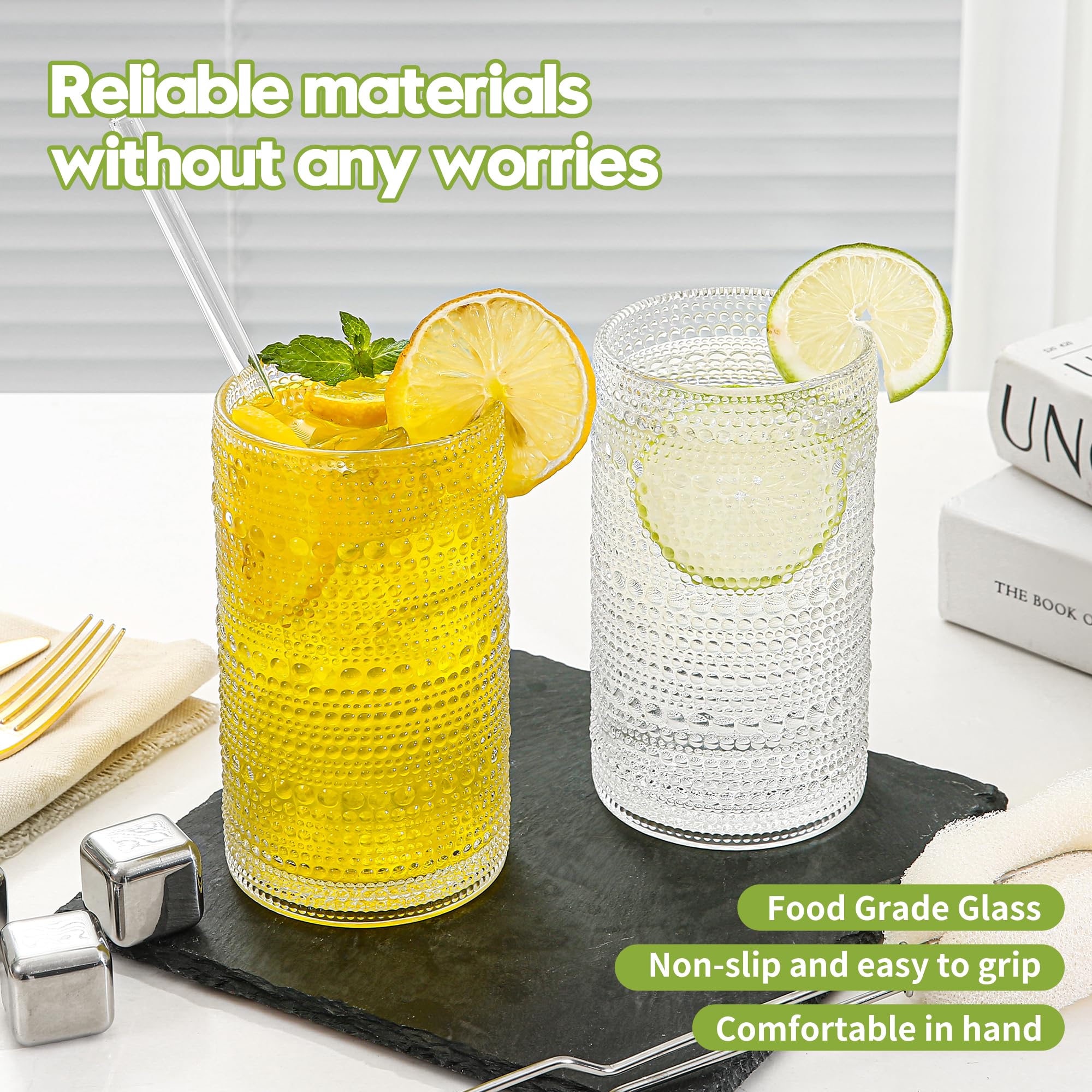 HEFBCOMK clear crystal look adds Bohemian charm to any table.