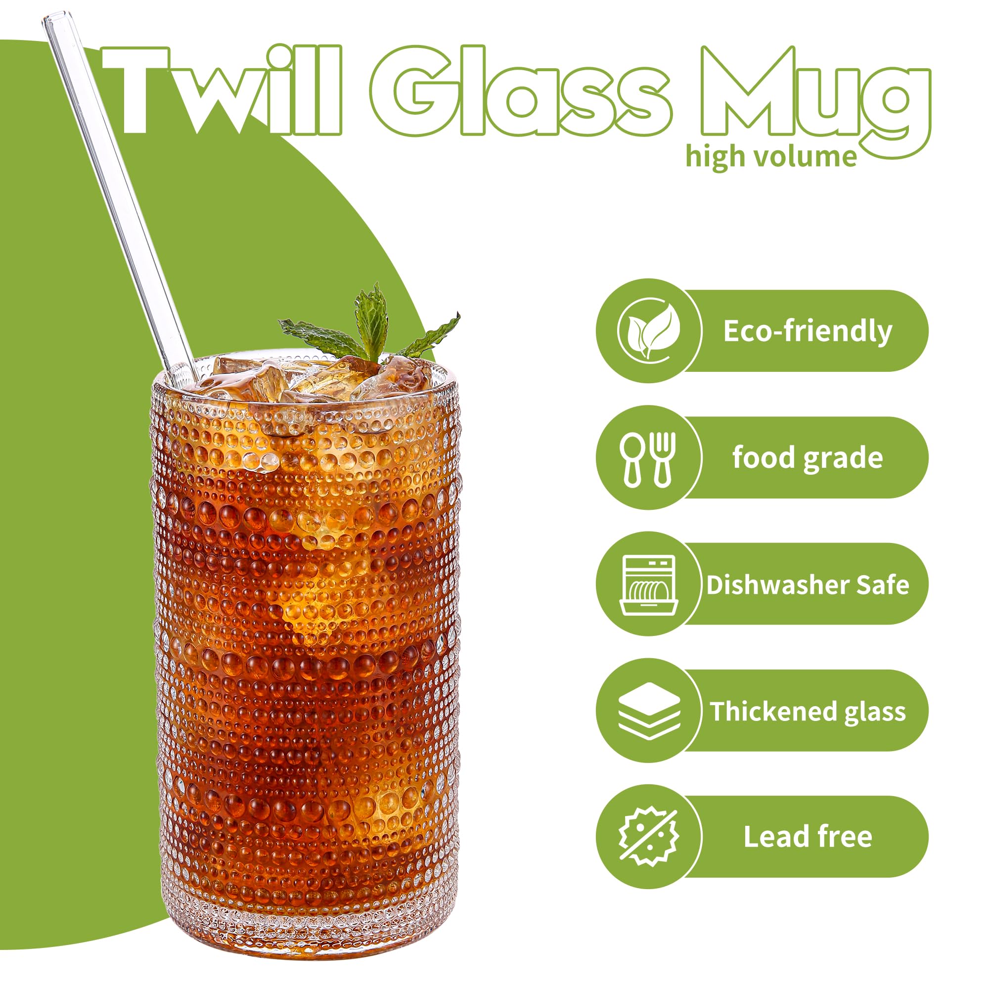 HEFBCOMK sturdy construction withstands hot or cold beverages daily.