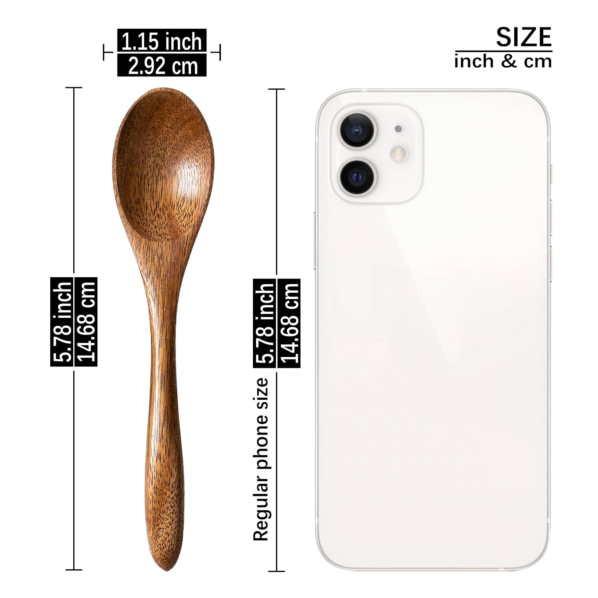 Hefild tea and coffee spoons stir with lightweight ease and non-abrasive care.