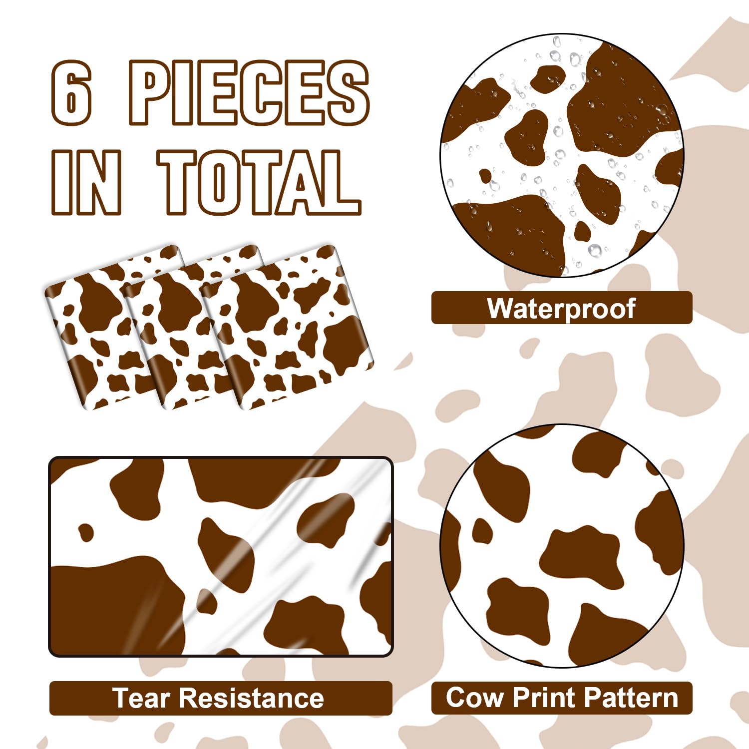 Hegbolke cow print table runner adds rustic charm to wedding tables