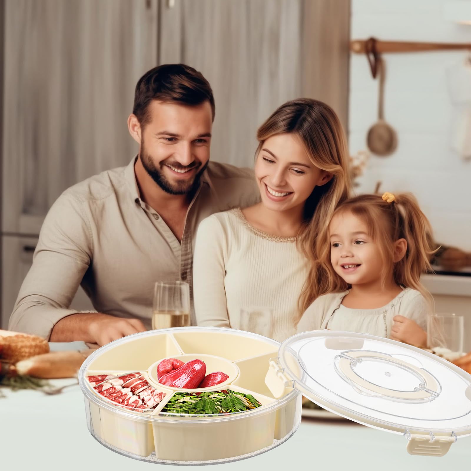 Hegrish dishwasher-safe tray cleans easily after serving.