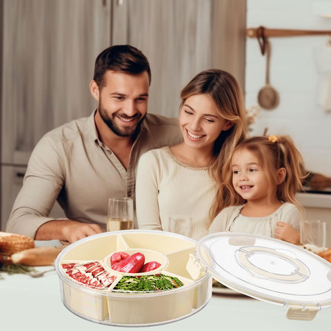 Hegrish dishwasher-safe tray cleans easily after serving.