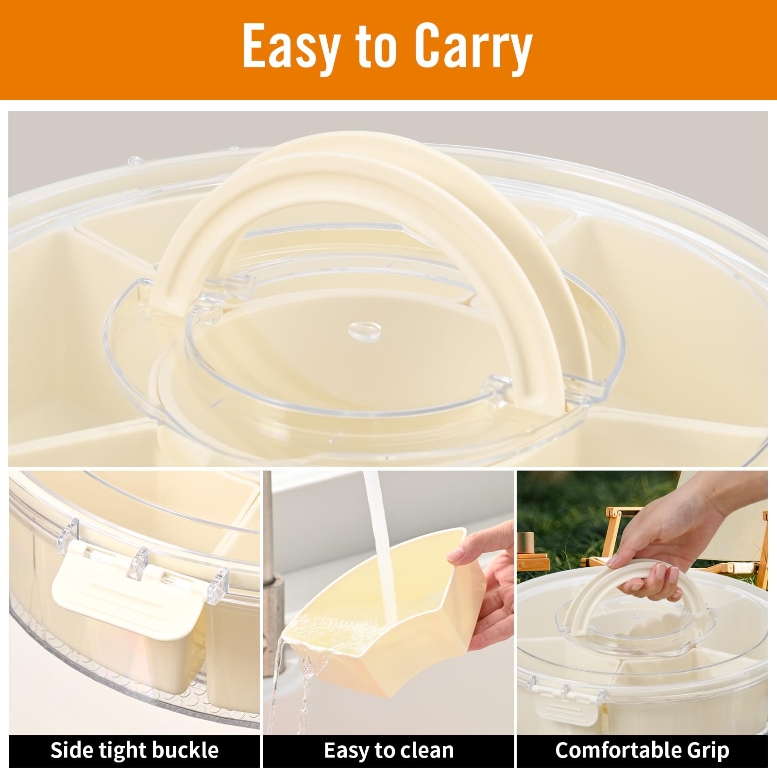 Hegrish fridge storage container keeps ingredients organized and accessible.
