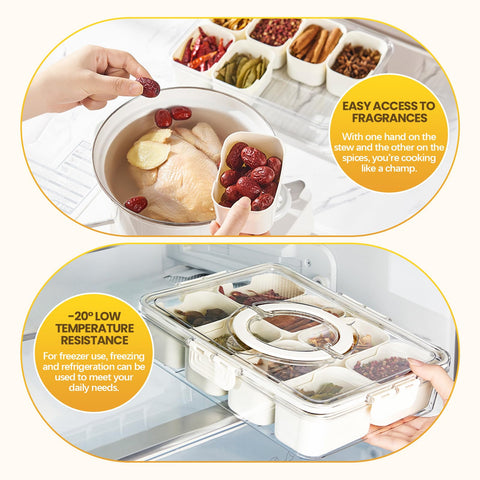 Hegrish snack box clear organizer provides quick access to favorites.