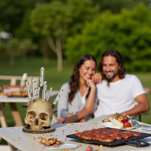 Eco-friendly resin skull showcases responsible craftsmanship and unique décor appeal.