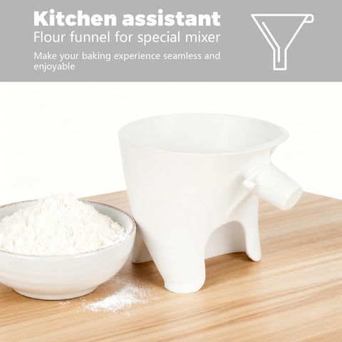 Heiluxe dry-wet ingredient flow keeps powders from clumping and batter smooth.