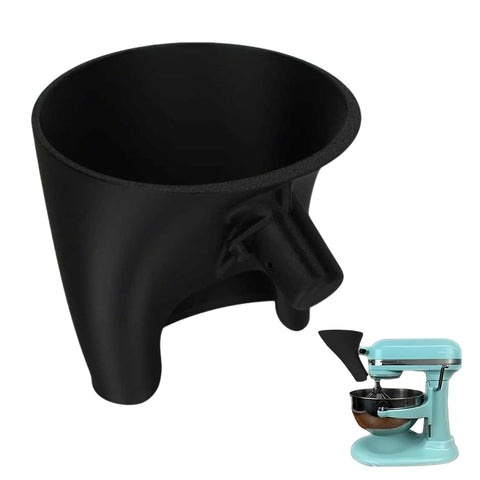 Heiluxe flour funnel attachment guides flour cleanly into the KitchenAid bowl.