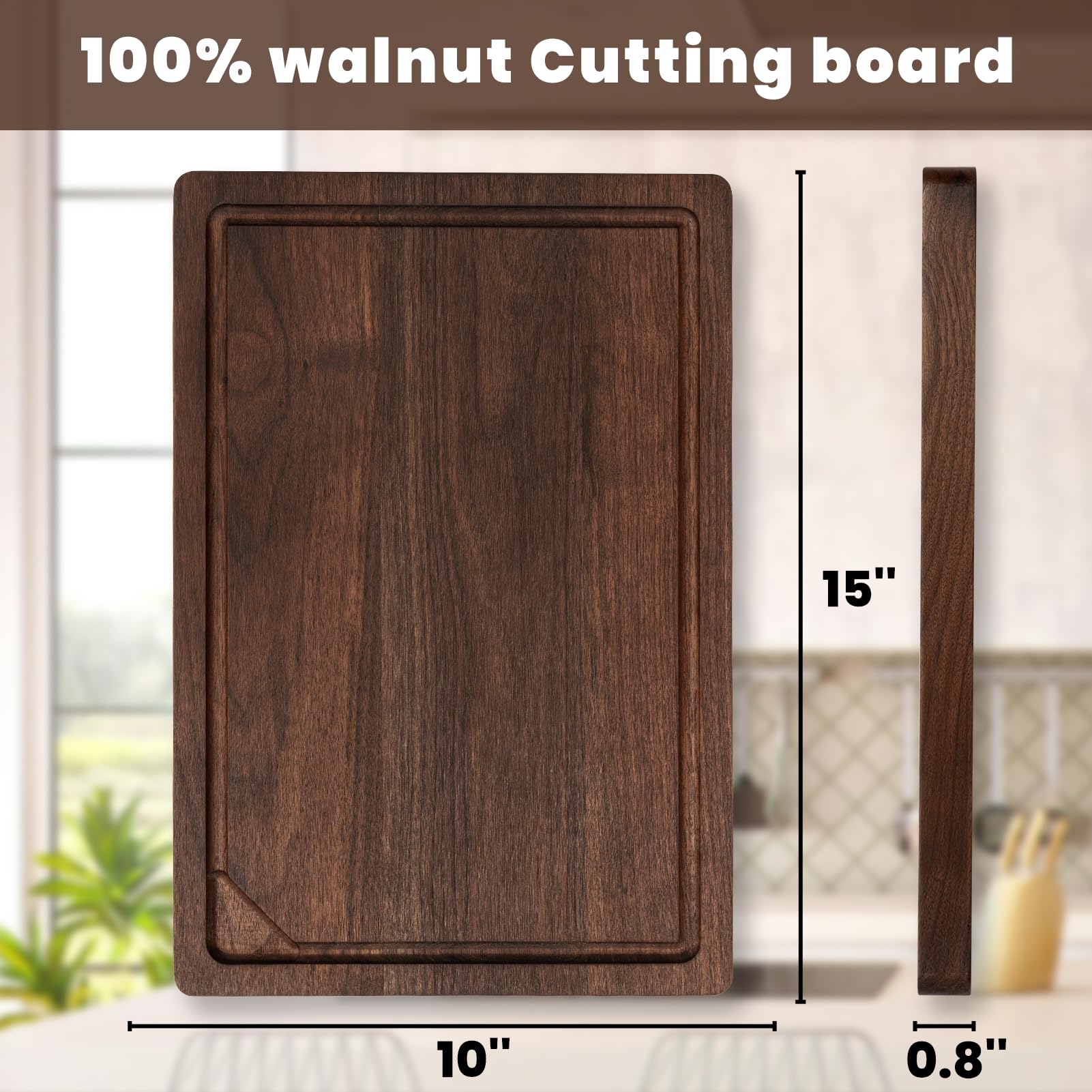 Heimlove cutting board with two usable surfaces for diverse tasks.