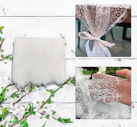HEIPINIUYE boho white lace table runner adds soft elegance to receptions