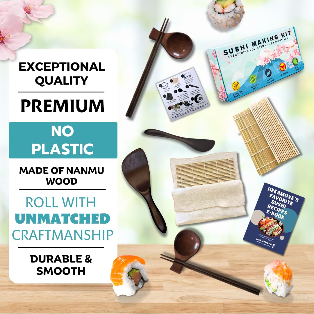 HEKAMOVE green bamboo mats for easy rolling and neat results