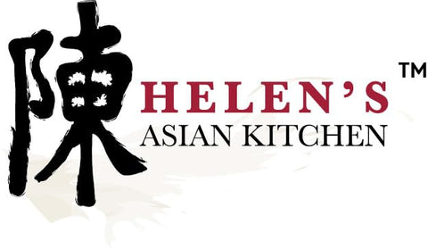 Helen's Asian Kitchen spider strainer features hanging storage for organization.