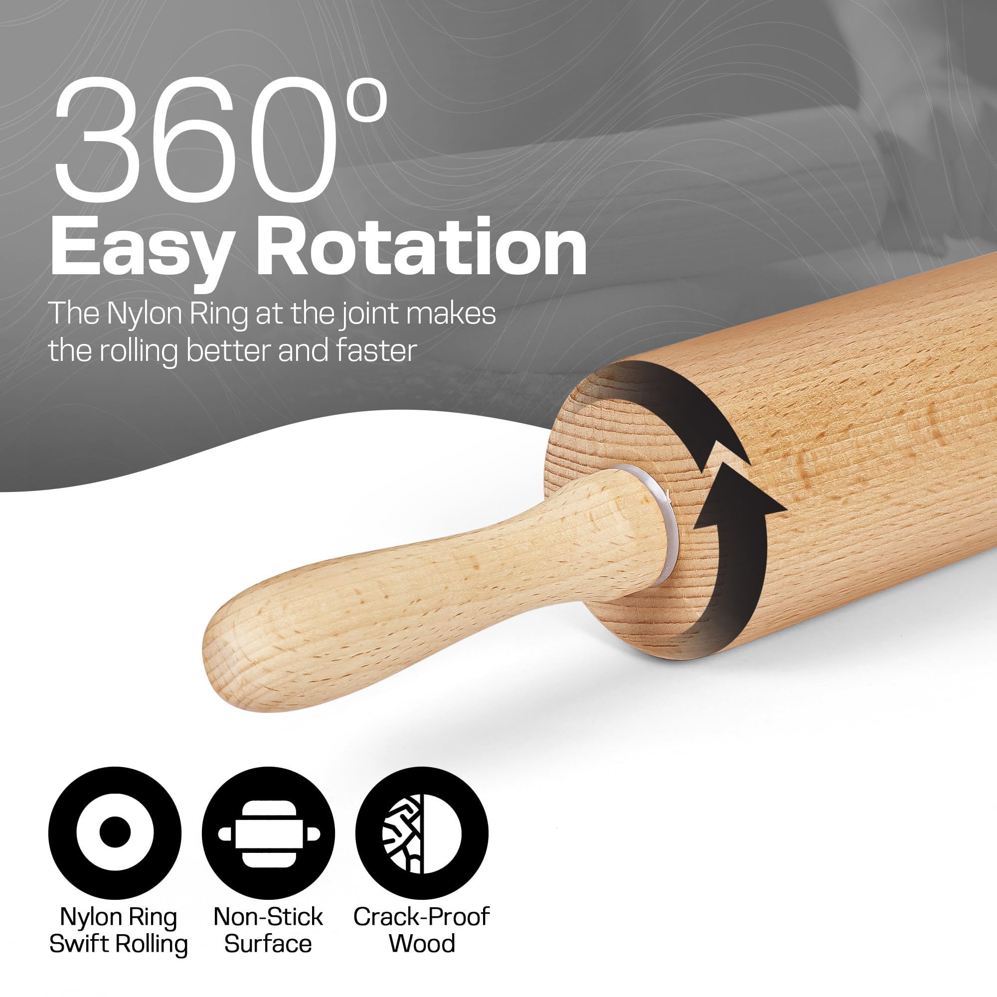 HELFERX close-up of ergonomic handles for comfortable long rolling sessions.