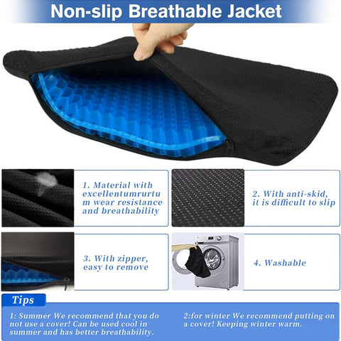 Helishy Egg Gel Seat Cushion in car seat offers on-the-go comfort during drives.