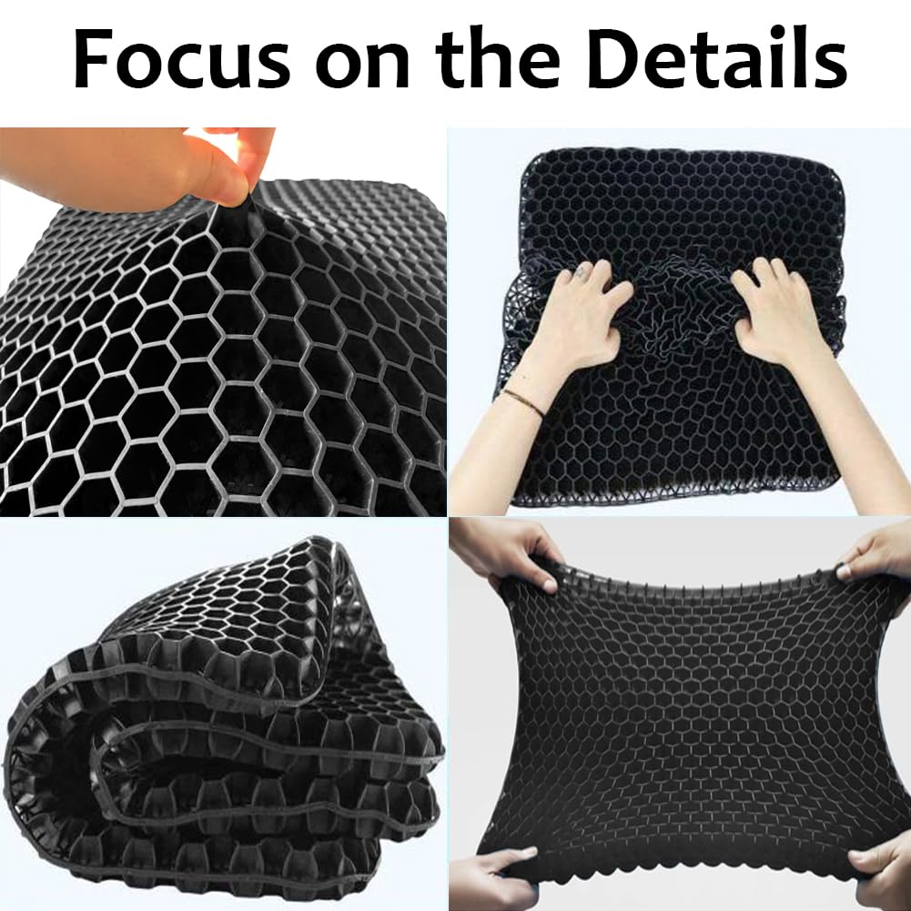 Helishy Egg Gel Seat Cushion provides pressure relief through contouring support.