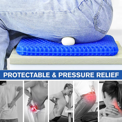Helishy Egg Gel Seat Cushion on wheelchair for accessible seating.