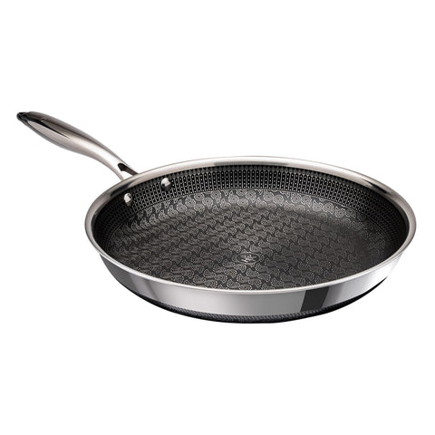Hell's Kitchen Hybrid 11-inch pan main view highlighting the nonstick interior for easy sautéing.