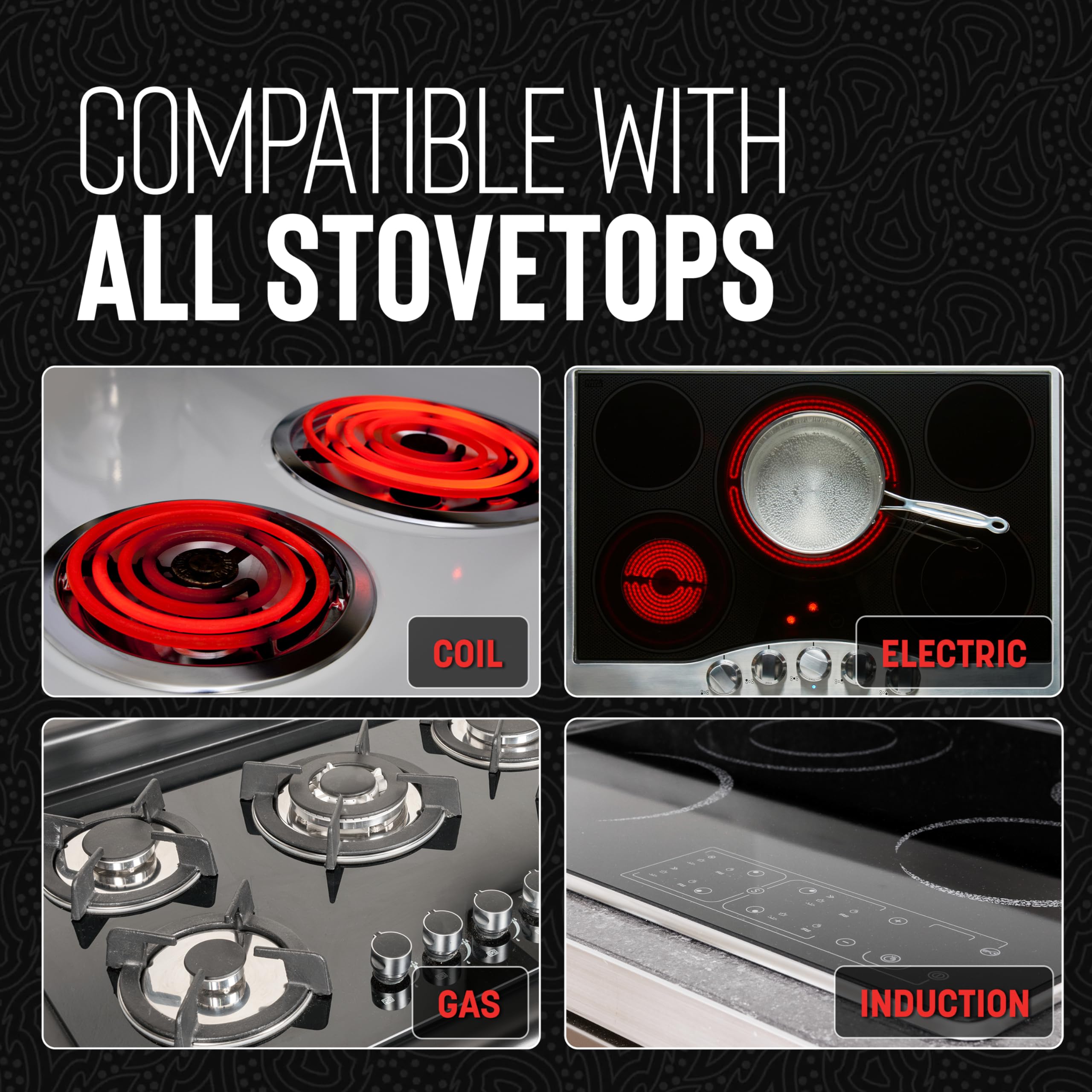 Oven-safe up to 500 degrees Fahrenheit, Hell's Kitchen Hybrid pan finishes dishes professionally.