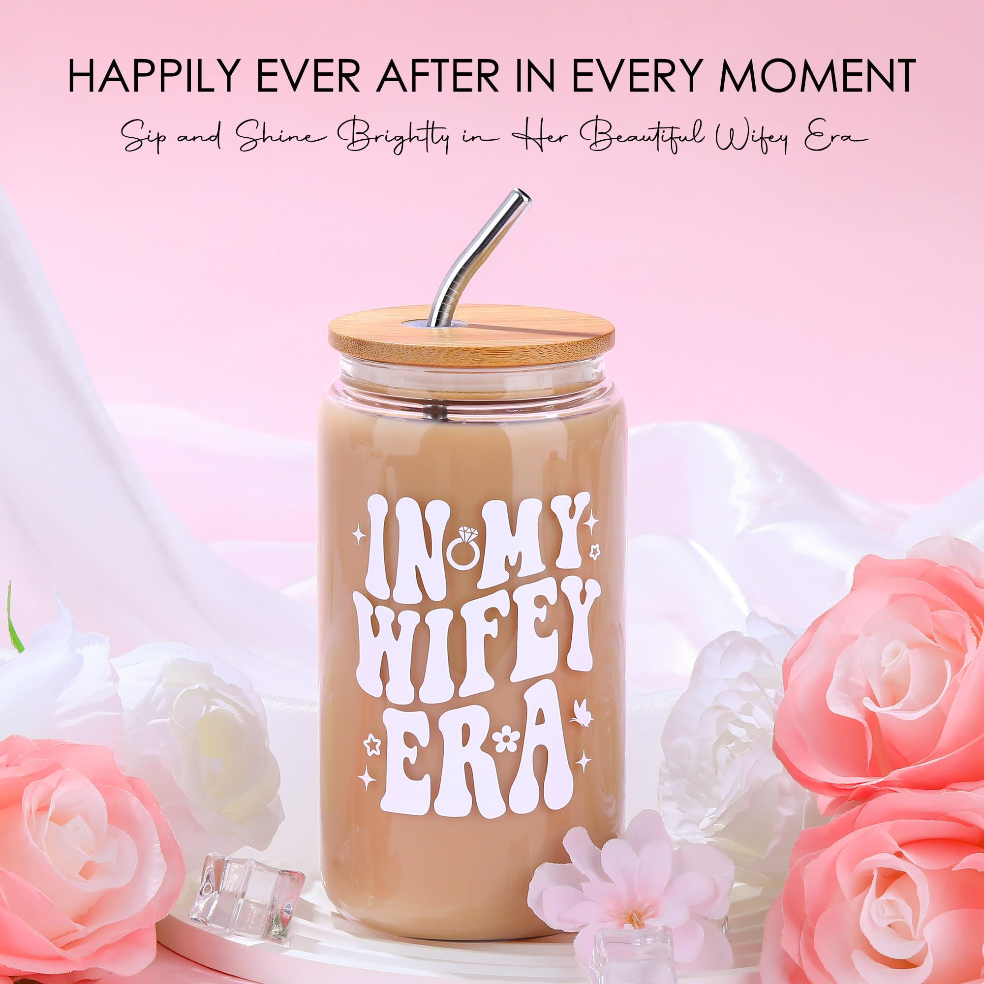 Heloray in my wifey era glass cup for daily celebrations