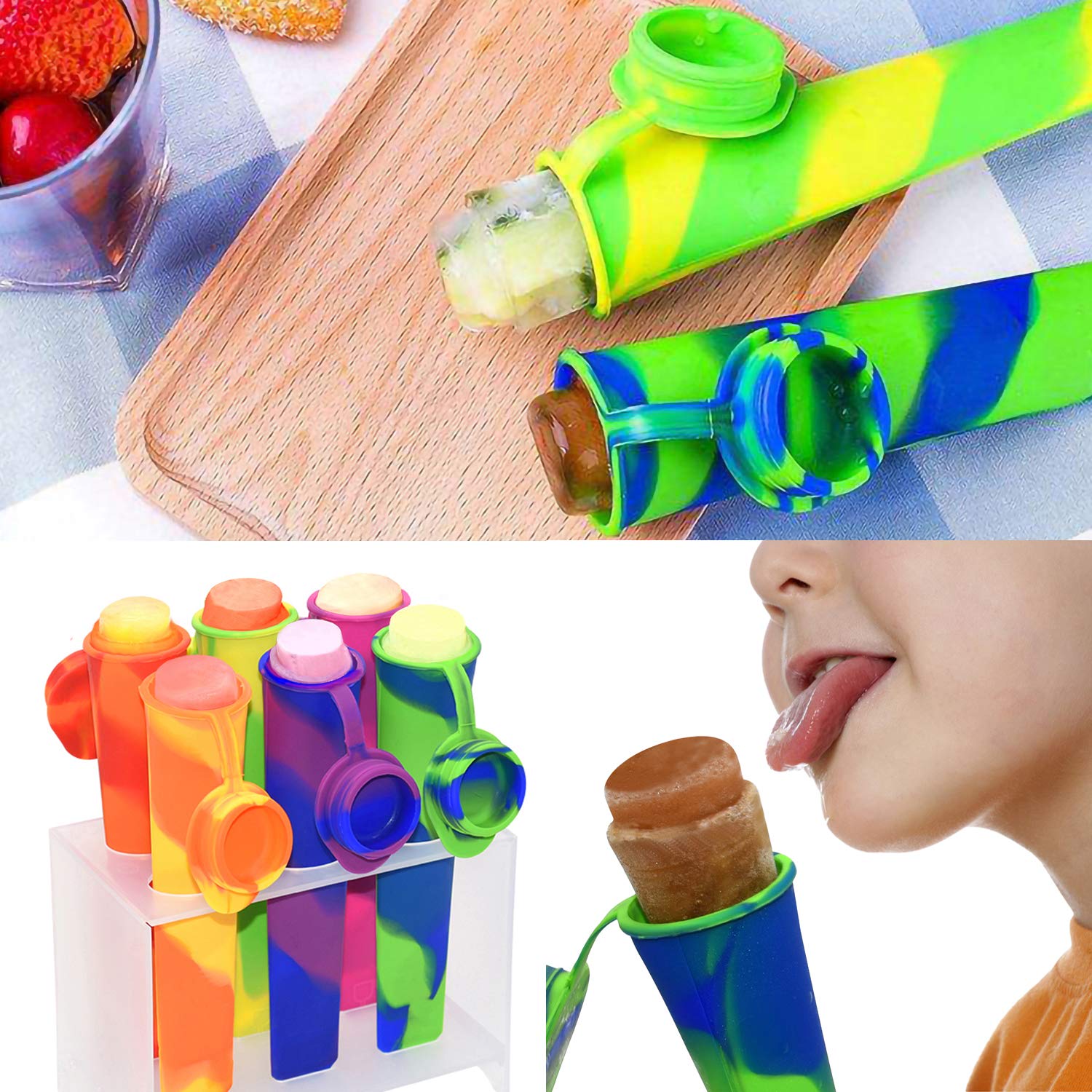 Easy-release feature helps kids push popsicles out without staining clothes.
