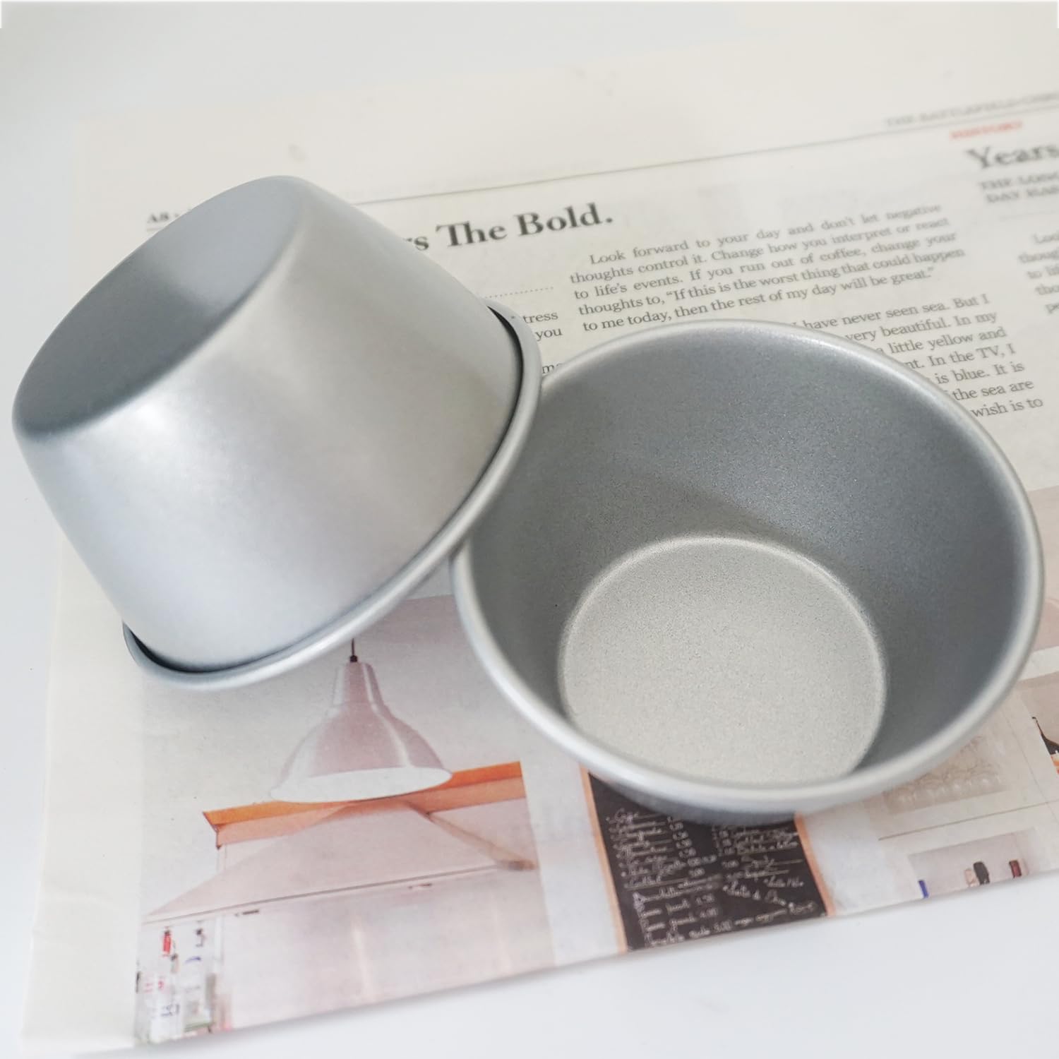 Heluok carbon steel pudding cups provide sturdy, reusable bakeware for versatile desserts.
