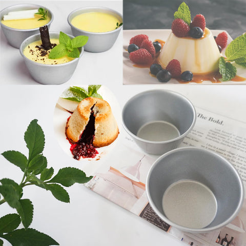 Heluok 3-inch popover pans deliver consistent heat and easy removal for single-serving treats.