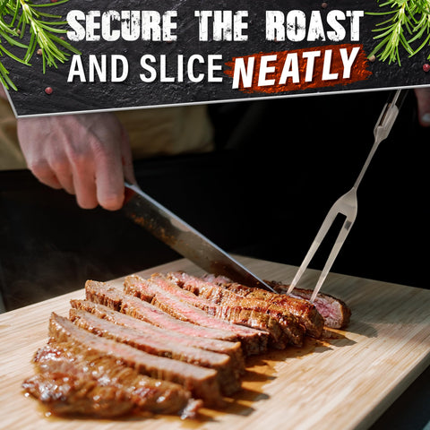 Helvetios durable two-prong design, reliable for dense meats.