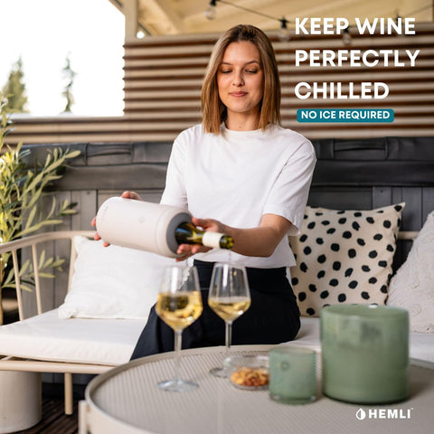 Hemli bottle chiller sleeve open top for quick in-field insertion.