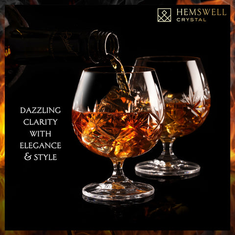 Hemswell Crystal 8.5oz glasses offering refined sipping and aroma retention.