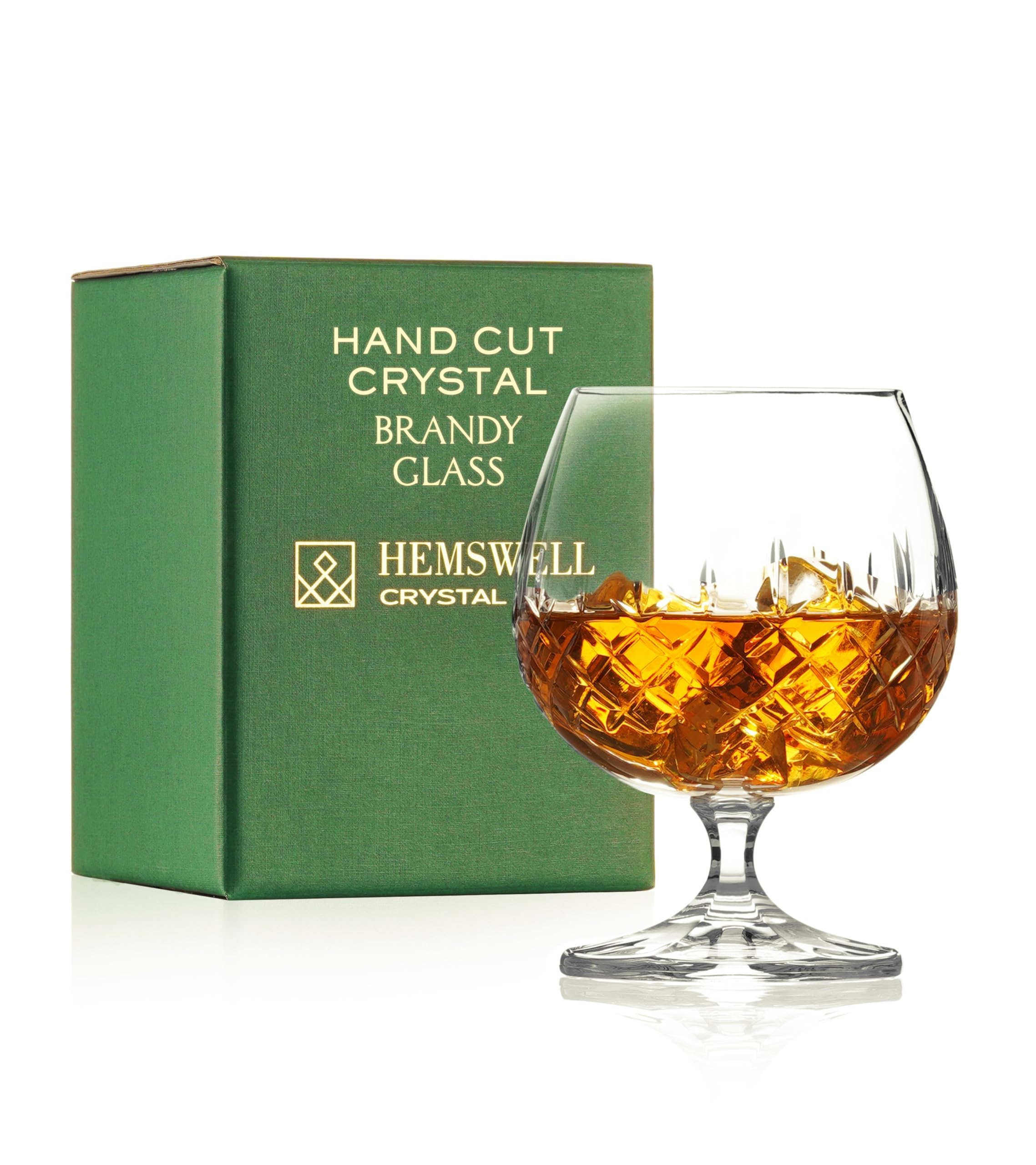 Hemswell Crystal Wicklow Brandy Snifter 8.5oz ready for savoring cognac