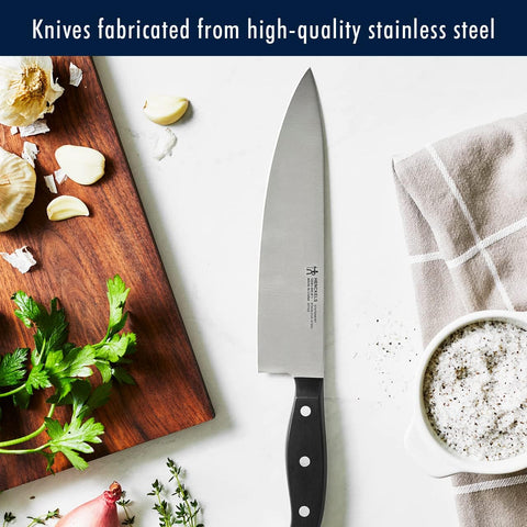HENCKELS 5-inch serrated utility knife perfect for soft interiors and firm exteriors