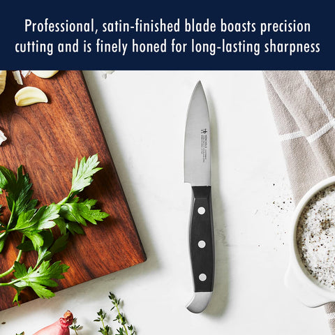 HENCKELS 9-inch honing steel helps maintain edge sharpness.