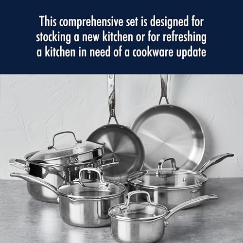 HENCKELS Clad H3 2-quart saucepan with capacity markings.