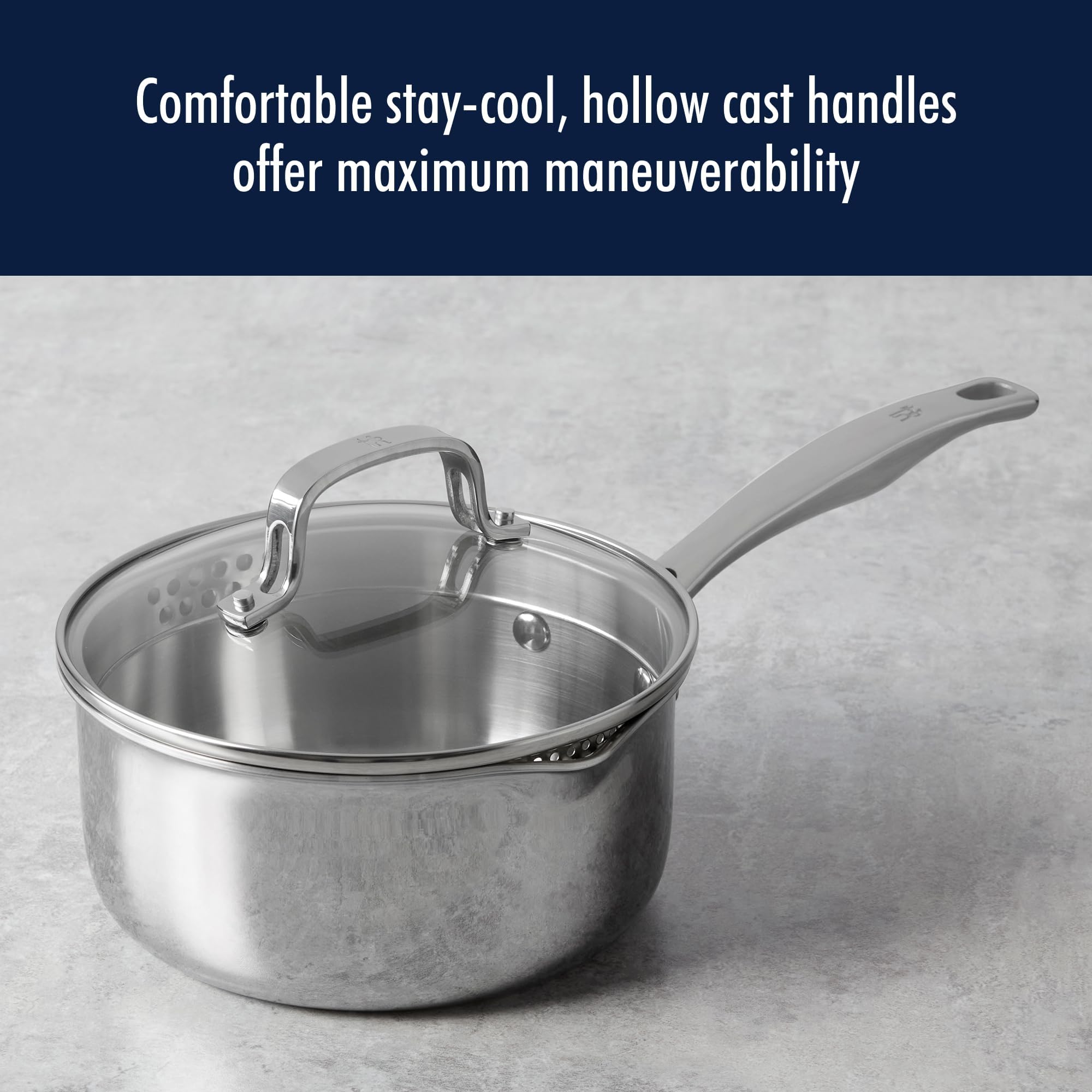 HENCKELS Clad H3 induction-compatible set for versatile cooking on all stovetops.