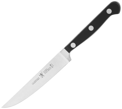Henckels Classic dishwasher-safe steak knives designed for easy cleanup.