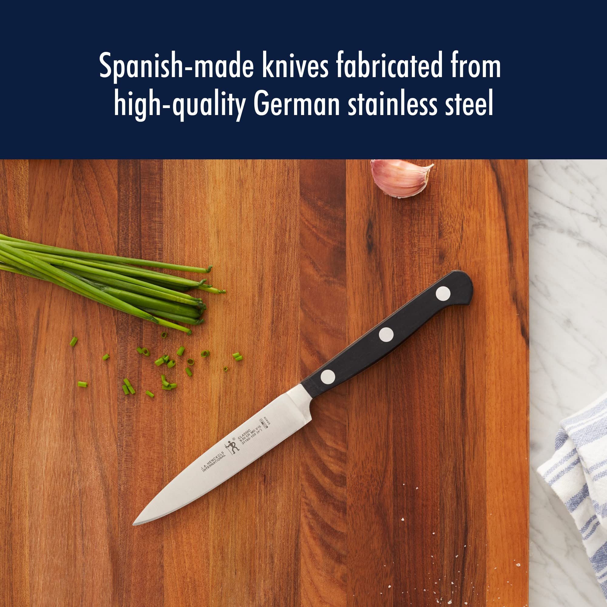 HENCKELS Classic 4-inch paring knife for small tasks and peeling