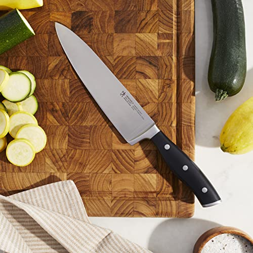 Henckels Forged Accent chef knife triple riveted handle for comfort