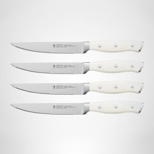 Henckels logo stamp on blade highlighting heritage and quality.